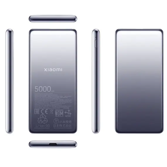 პორტატული დამტენი Xiaomi Ultra Slim Power Bank 5000mAh GL