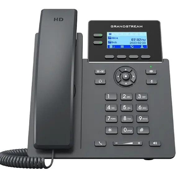 IP ტელეფონი Grandstream GRP2602G, Carrier-Grade IP Phones, 2 lines, 4 SIP accounts, Dual 10/100/1000 Mbsps Ethernet ports, PoE, HD audio (With PSU)