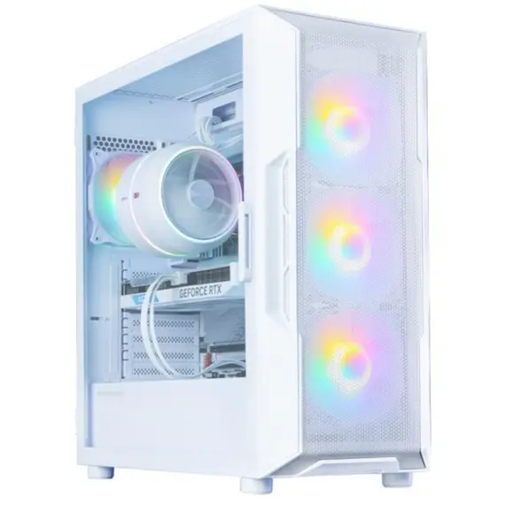 კომპიუტერის ქეისი Zalman PC case I3 Neo V2 without PSU, _xUSB3.0, _xUSB2.0, 1x Type C, 4x120mm RGB, VGA 355mm, LCS ready, TG Side Panel, ATX, white