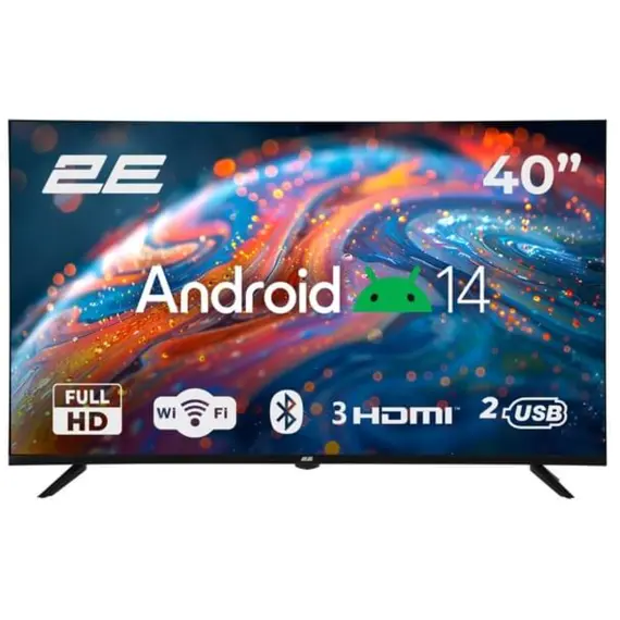 ტელევიზორი 2E TV Set 40" LED FHD 60Hz Smart Android Black
