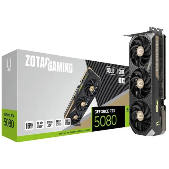 ვიდეო დაფა ZOTAC Graphic Adapter GeForce RTX 5080 16GB GDDR7 SOLID Core OC