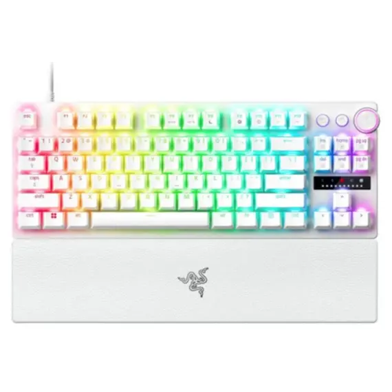 კლავიატურა Razer Keyboard mechanical Huntsman V3 Pro TKL, 84key, Analog Optical Switches, USB-A, EN, white