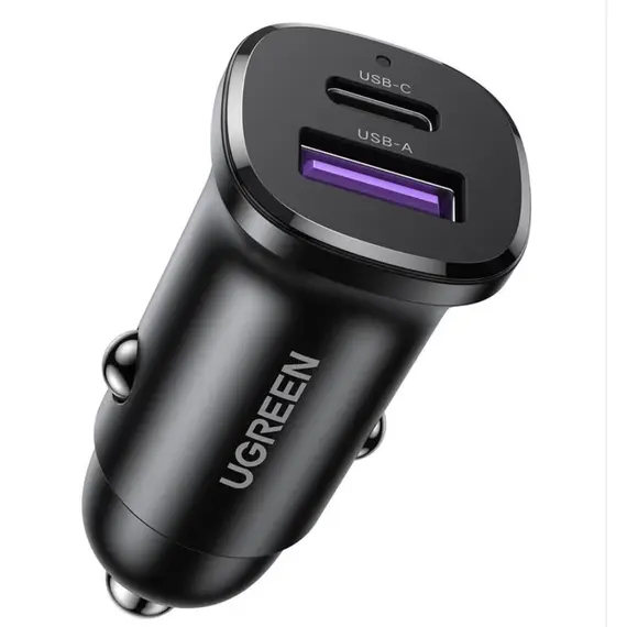 მანქანის აქსესუარი Ugreen 30W 2-Port Fast Car Charger/25845