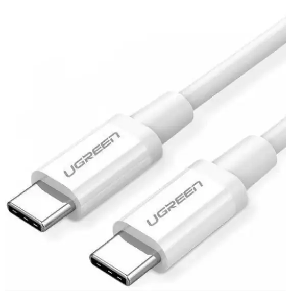 კაბელი Ugreen 60518 Type C 2.0 Male To Male Cable 1m White/60518