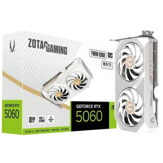 ვიდეო დაფა ZOTAC Graphic Adapter GeForce RTX 5060 8GB GDDR7 Twin Edge OC White Edition white