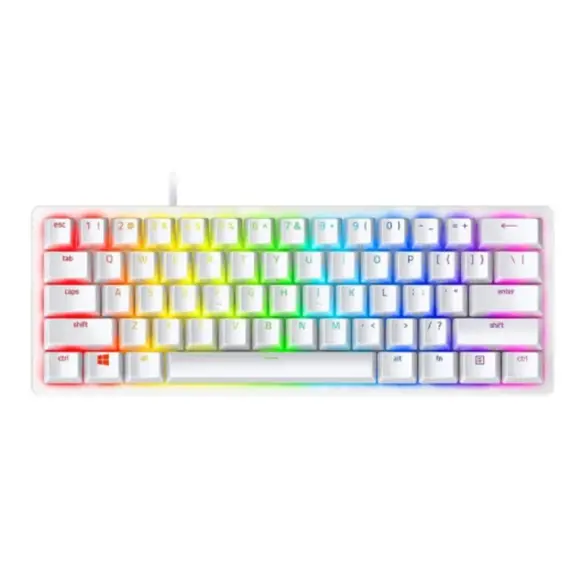 კლავიატურა Razer Keyboard Huntsman Mini Mercury Ed. RGB 61key Purple Switch USB EN White