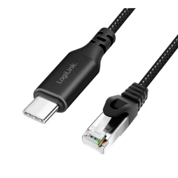 კაბელი Logilink CU0412 USB-C 3.2 to RJ45 (CAT6) Ethernet Cable Adapter 2m