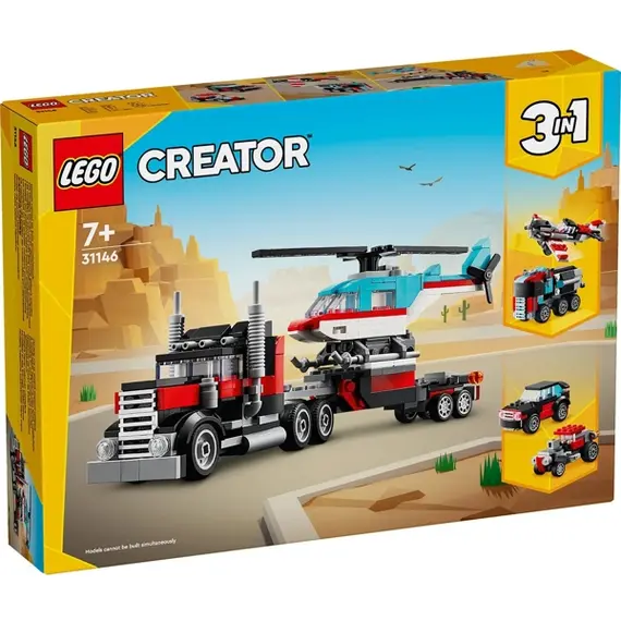 ლეგო Constructor LEGO Creator On-board truck with a helicopter