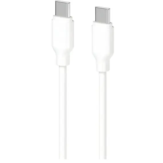 კაბელი 2E Cable USB-C - USB-C Glow 60W 1m White
