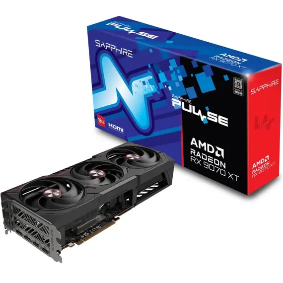 ვიდეო დაფა SAPPHIRE Graphic Card Radeon RX 9070 XT 16GB GDDR6 PULSE GAMING OC