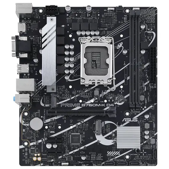 დედა დაფა ASUS Motherboard PRIME B760M-K D4 s1700 B760 2xDDR4 M.2 HDMI D-Sub mATX
