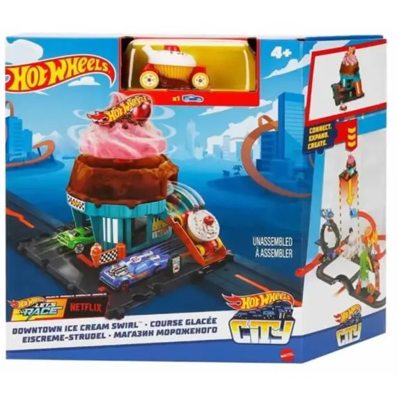 სათამაშო სანაყინე Mattel HW City Downtown Ice Cream Shop