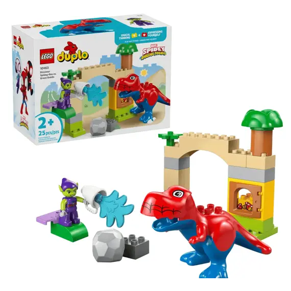 ლეგო LEGO Constructor DUPLO Disney Dinosaur Spidey-Rex vs. Green Goblin
