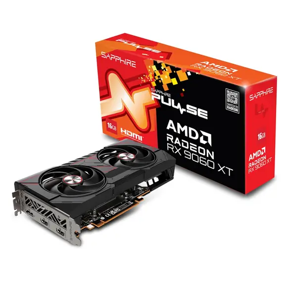 ვიდეო დაფა SAPPHIRE Graphic Card Radeon RX 9060 XT 16GB GDDR6 PULSE GAMING OC