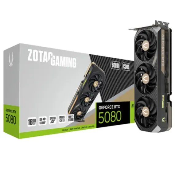 ვიდეო დაფა Zotac GAMING GeForce RTX5080 SOLID CORE 16GB 256-Bit GDDR7 - ZT-B50800D2-10P