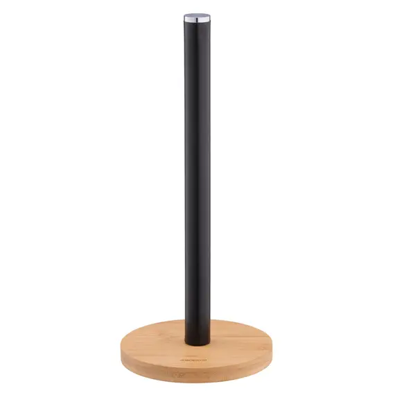 ხელსახოცის დასადგამი Ardesto Paper Towel Holder Midori 15х34cm, metal, bamboo, black