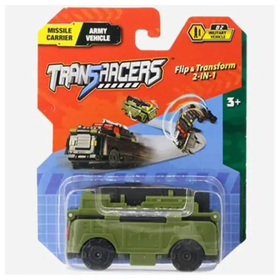 სათამაშო მანქანა TransRacers Missile Carrier & Army Vehicle