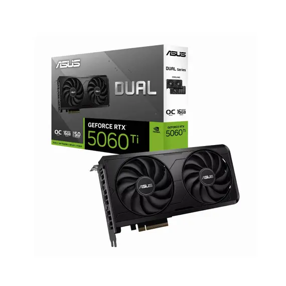 ვიდეო დაფა ASUS Graphic Card GeForce RTX 5060 TI 16GB GDDR7 OC EVO DUAL-RTX5060TI-O16G-EVO