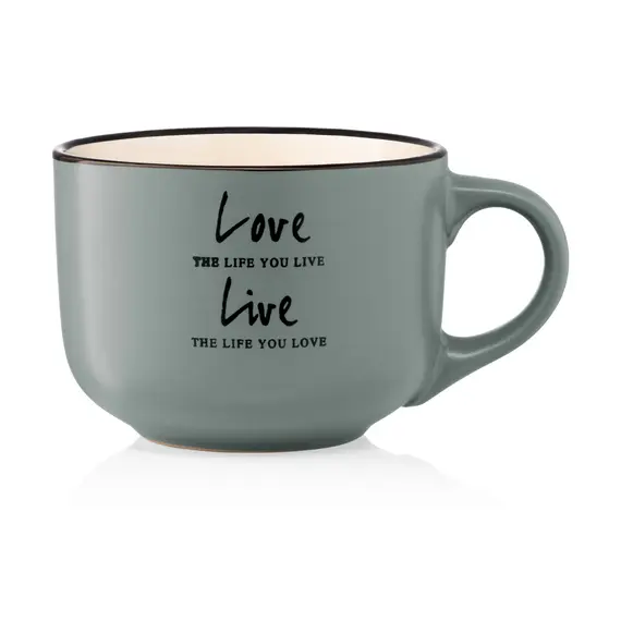 კერამიკის ჭიქა Ardesto Mug Way of life, 550ml,  ceramics, blue