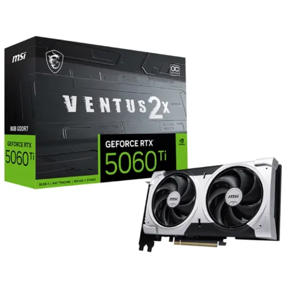 ვიდეო დაფა MSI Graphic card GeForce RTX 5060 Ti 8GB GDDR7 VENTUS 2X OC PLUS