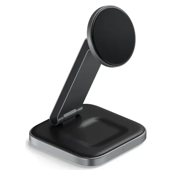 პორტატული დამტენი SATECHI 2-in-1 Foldable Qi2 Wireless Charging Stand (Space Gray)