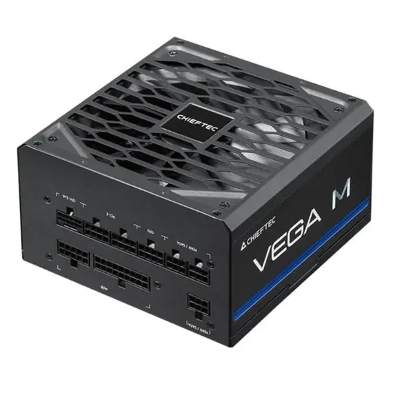კვების ბლოკი CHIEFTEC PSU Vega M (750W), >90%, 80+ Gold, 135mm FDB, 1xMB 24pin(20+4), 2xCPU 8pin(4+4), 3xMolex, 6xSATA, 4xPCIe 8pin(6+2), 1xPCIe GEN5 16pin, Fully Modular