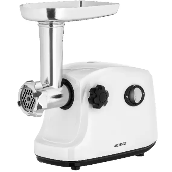 ხორცსაკეპი მანქანა ARDESTO Meat grinder , 1600W, 1.6kg/min, 3 cutting plates, sausages nozzle, plastik, white
