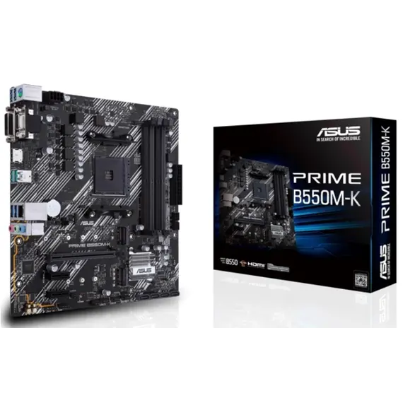 დედა დაფა ASUS Motherboard PRIME B550M-K sAM4 B550 4xDDR4 M.2 HDMI DVI D-Sub mATX