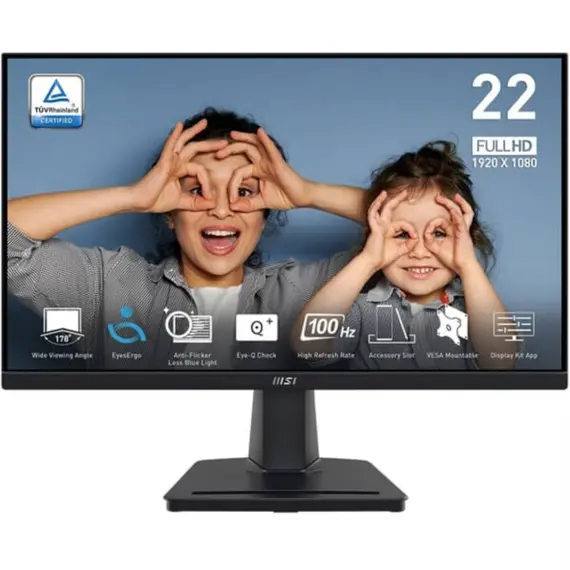 მონიტორი MSI Monitor 21.45" PRO MP225V D-Sub, HDMI, VA, 100Hz, 4ms, sRGB 100%, AdaptiveSync