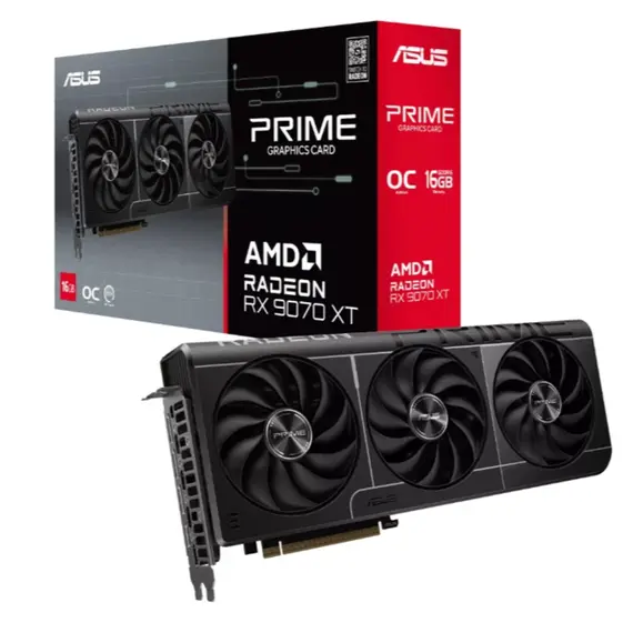 ვიდეო დაფა ASUS PRIME-RX9070XT-O16G//RX9070XT,HDMI,DP*3,16G,D6