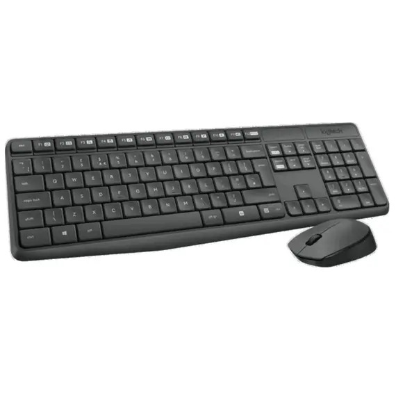 კლავიატურა და მაუსი LOGITECH MK235 Wireless Combo - GREY - US INT'L