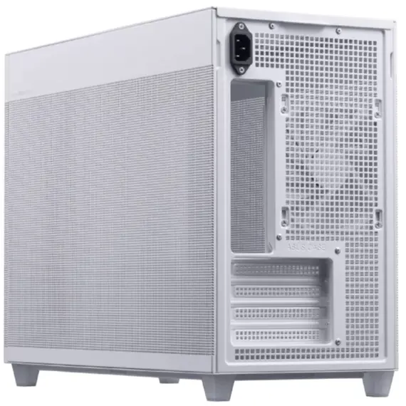 კომპიუტერის ქეისი ASUS Prime AP201 Tempered Glas, без БП, 2xUSB3.2, 1xUSB Type-C, Tempered Glass side, mATX, White