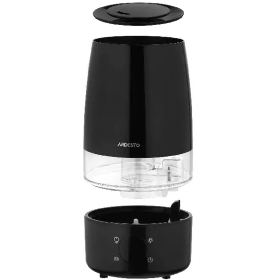 ჰაერის დამატენიანებელი ARDESTO Air humidifier ultrasonic, 30m2, 4l, 280ml/h, electric. control, remote control, top. water inlet, display, black