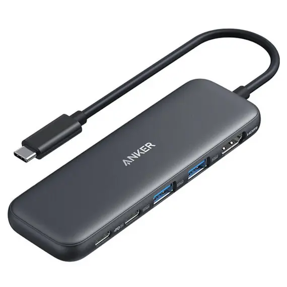 ჰაბი Anker 332 USB-C Hub (5-in-1) - Black