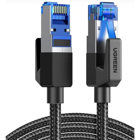 ქსელის კაბელი UGREEN NW153 (30795), CAT8 Patch Cord LAN Cable, 10m, Black