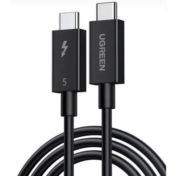 ვიდეო კაბელი UGREEN L703 (45996), 240W, Type-C Thunderbolt 5 Cable, 1m, Black
