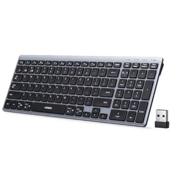 კლავიატურა UGREEN K552 (75163), Wireless, Bluetooth, USB, Keyboard, Grey