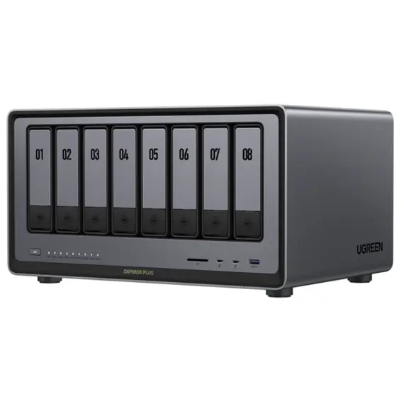 შენახვის სისტემა UGREEN NASync DXP8800 Plus (35127B), Intel i5 1235U, 8GB, Diskless, RJ45, USB, Type-C, HDMI, Space Gray