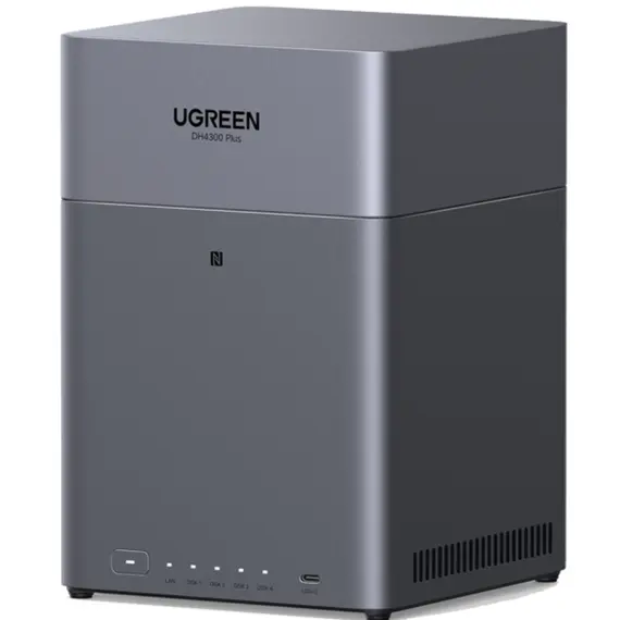 შენახვის სისტემა UGREEN NASync DH4300 Plus (85660), Rockchip A76+A55, 8GB, Diskless, RJ45, USB, Type-C, HDMI, Space Gray