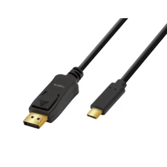 კაბელი Logilink UA0335 4K/60Hz USB Type-C 3.2 Gen1 to DP Cable Black 1.8m
