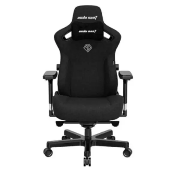 სათამაშო სავარძელი AndaSeat Chair Kaiser 3, linen fabric, 4D-Armrests, black