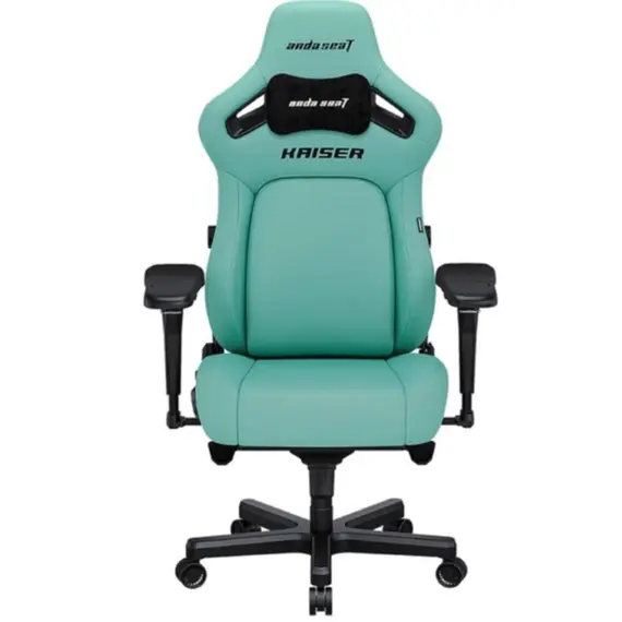 სათამაშო სავარძელი AndaSeat Chair Kaiser 4 V2, PVC leather, 6D-Armrests, green