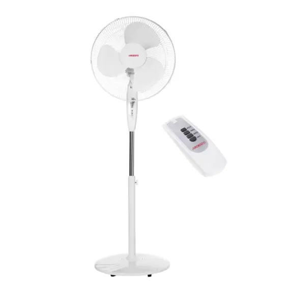 ვენტილატორი Ardesto FN-R1608RW fan with remote control, round support, white