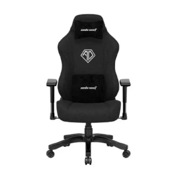 სათამაშო სავარძელი AndaSeat Chair Phantom 3, linen fabric, 1D-Armrests, black
