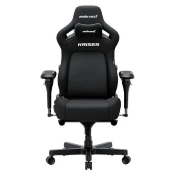 სათამაშო სავარძელი AndaSeat Chair Kaiser 4 V2, linen fabric, 6D-Armrests, black