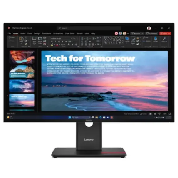 მონიტორი Lenovo ThinkVision T27QD-40, 27"2560x1440, IPS,120Hz,4ms, 1xHDMI,1xDP,1xDP Out, 1x RJ45,1xUSB-C Docking up to 100W