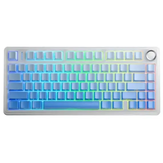 კლავიატურა AULA F75 Pro RGB Mechanical Keyboard Glacier White/Gradient Blue (Star Vector Switch)