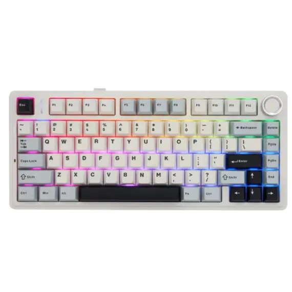 კლავიატურა AULA F75 Gasket Wireless Mechanical Keyboard Blue/White/Purple (Reaper Switch)
