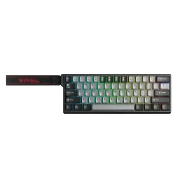 კლავიატურა AULA WIN60 HE Pro RGB Mechanical Keyboard Light Grey/Dark Grey (Meteor Magnetic Switch)