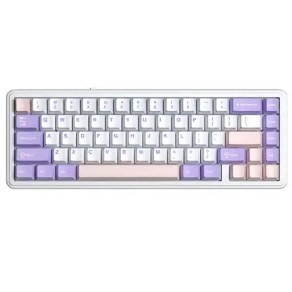 კლავიატურა AULA F65 Wireless Mechanical Keyboard Pink/White/Purple (Nimbus switch)